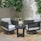 International Concepts Outdoor 3 Piece Patio Furniture Set with an End Table and 2 Swivel Rocking Chairs KODOT-12RE-201SW-2 - alternate 4